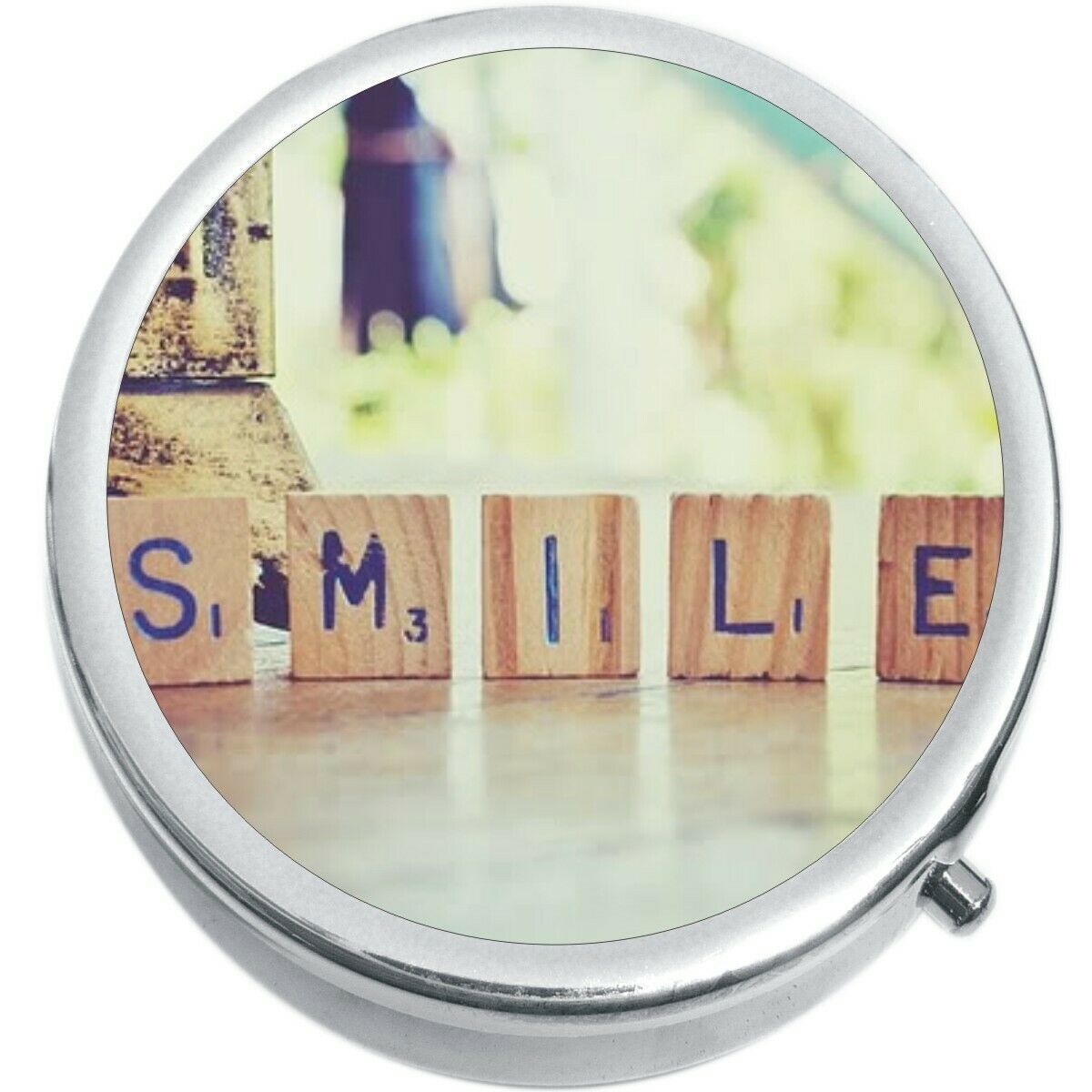 Smile Scrabble Tiles Medicine Vitamin Pill Box Pill Boxes, Pill Cases