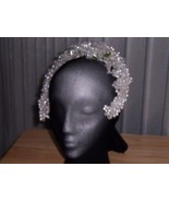 GORGEOUS BRIDAL HEADPIECE WITH PEARL TEARDROP CLUSTERS - $60.00