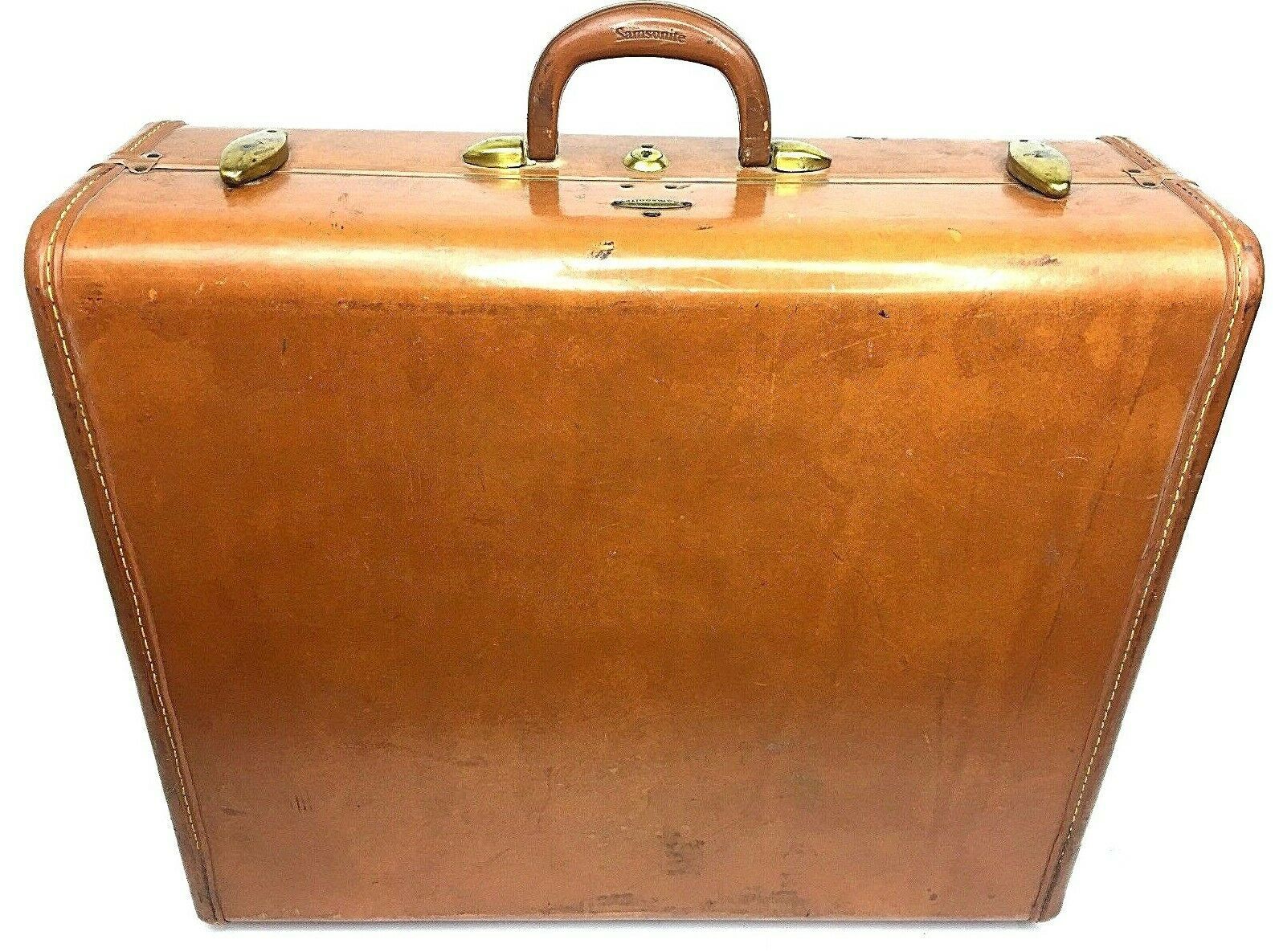 Vintage Samsonite Shwayder Bros 1940's 1950's Brown Leather 21