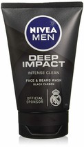 NIVEA Men Face Wash, Deep Impact Intense Clean, for Beard & Face 100g, Pack of 1 - $9.79