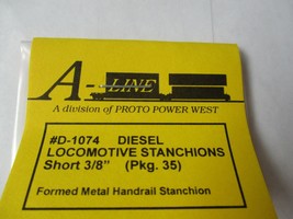 A-Line # D-1074 Diesel Locomotive Stanchions Short 3/8" Pack 35 HO Scale image 2
