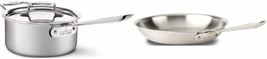 All-Clad D5 Brushed 18/10 SS 5-Ply Bonded 3-qt sauce Pan and 10 inch Fry... - $186.99