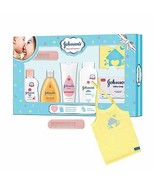 Johnsons Baby Care Gift Set with Organic Cotton Baby T-Shirt (7 Pieces) ... - $39.59