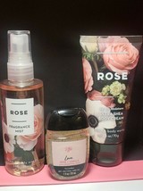 NEW Bath &amp; Body Works Rose Mini Gift Set (Body mist, Body cream, Hand gel) - $66.00
