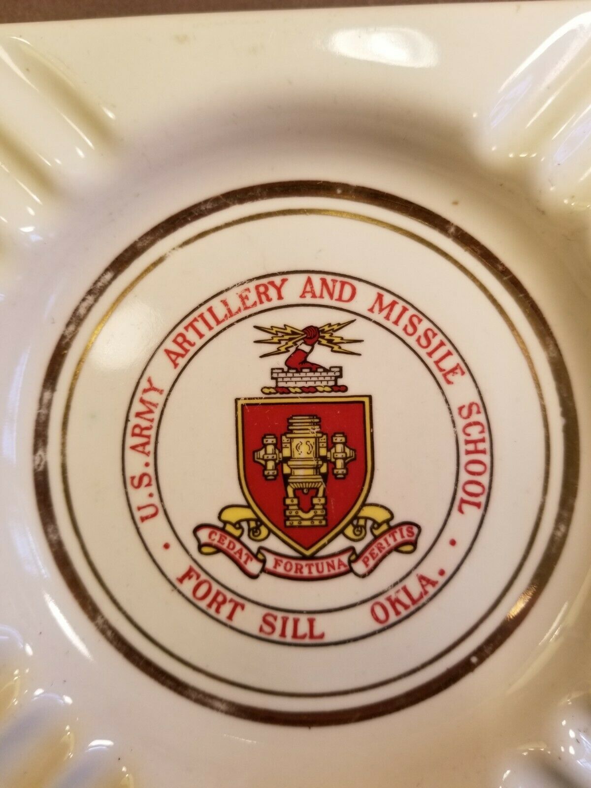 US Army Artillery and Missile School Fort Sill OK Ashtray Army