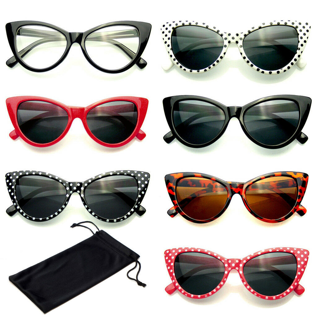 Sonnenbrille Damen Klassisch Cat Eye Klein Retro Vintage Mode Brillen