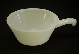 Old Vintage Fire King Anchor Hocking Milk Glass Chili Soup Bowl w Handle... - $14.84