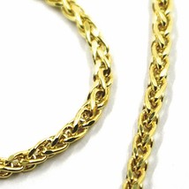 9K YELLOW GOLD BRACELET SPIGA EAR ROPE LINKS 2.5 MM THICKNESS, 8.3 INCHES, 21 CM image 2