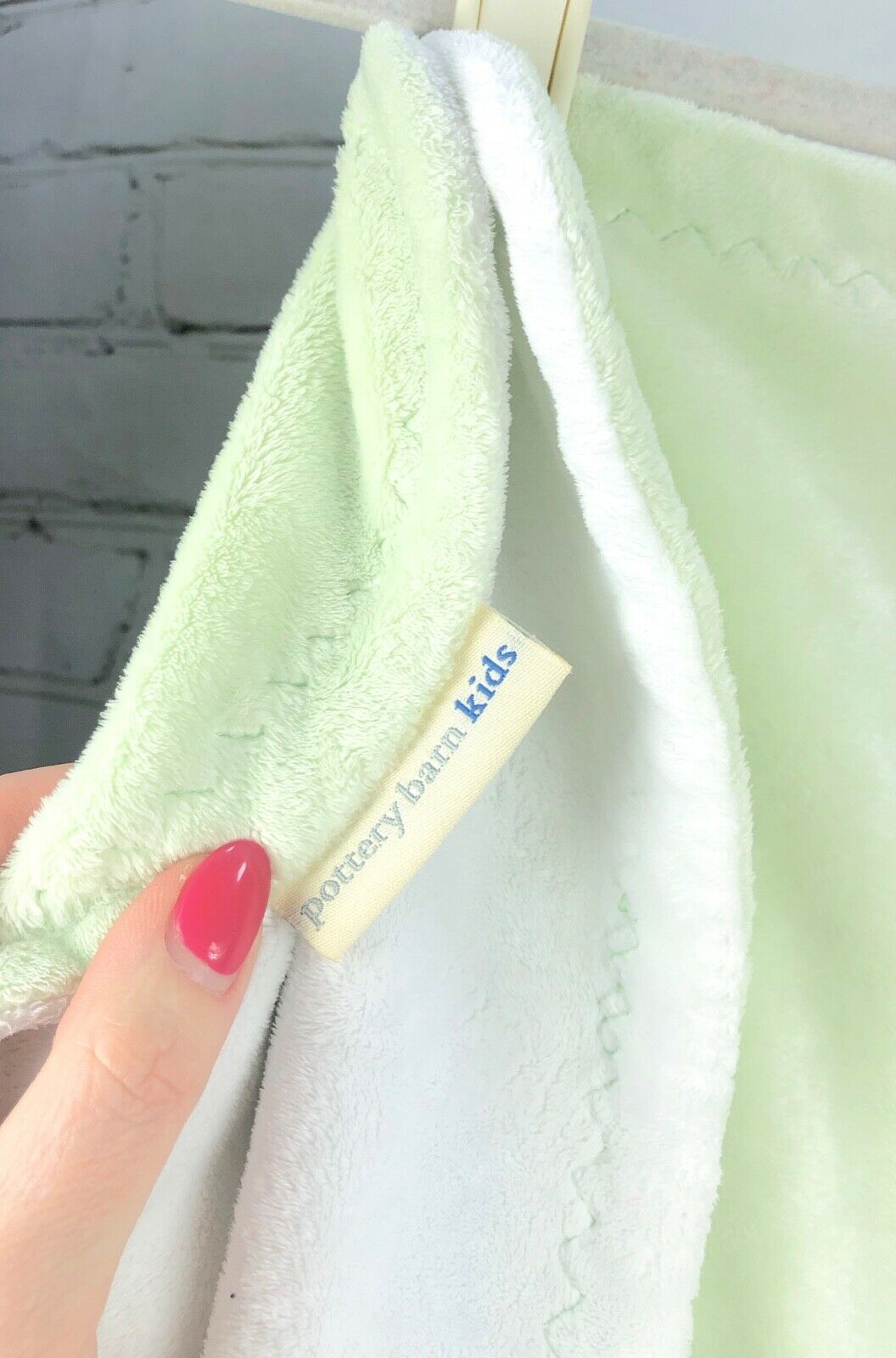 NWT Pottery Barn Kids Chamois solid ivory stroller baby blanket crib
