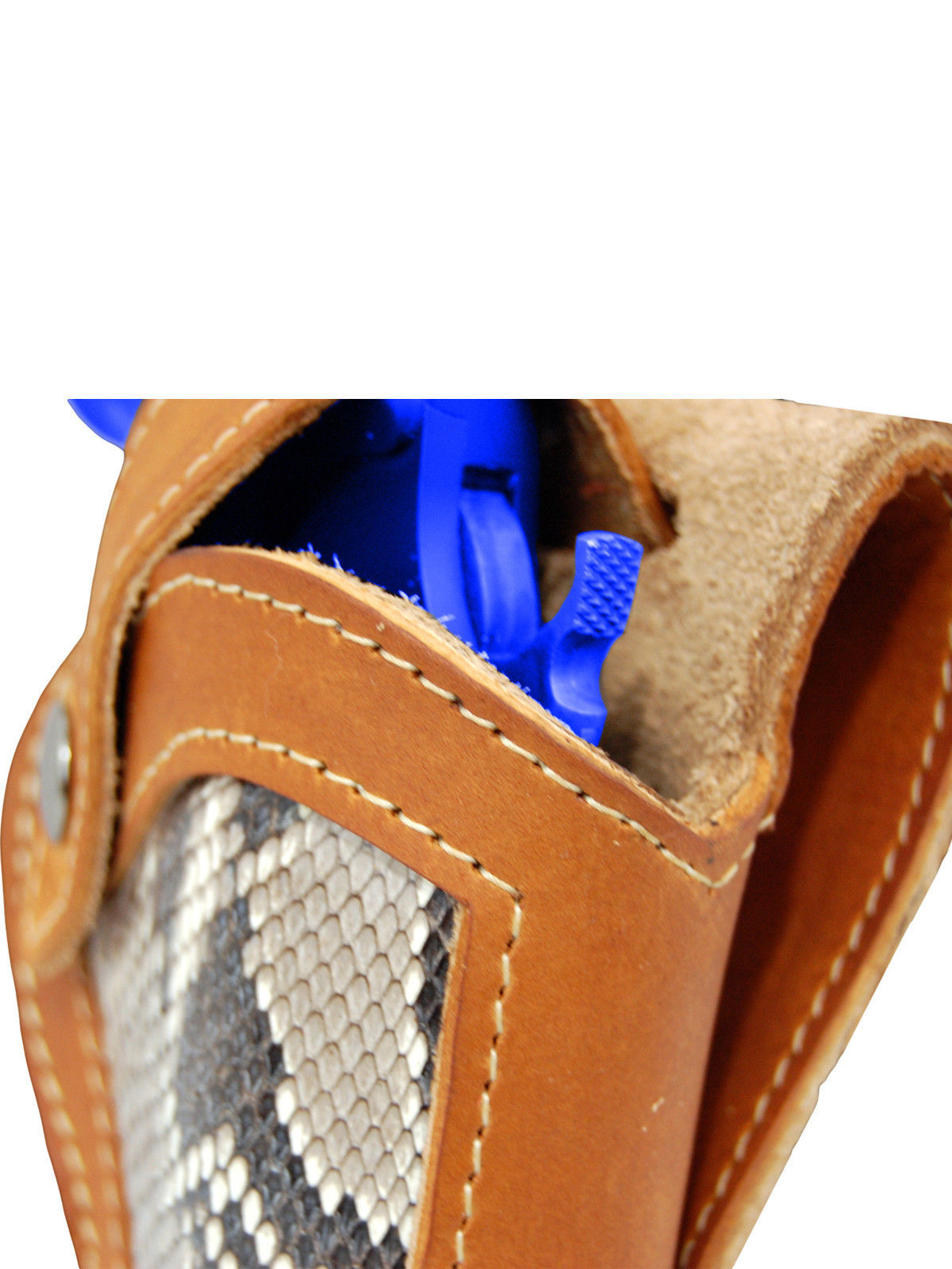 New Barsony Tan Leather Python Snake Skin Gun Holster Charter Arms Snub