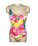 Beach Betty Miracle Brands Women&#39;s XL 1 Pc Tie-Front Bathing Swim Suit F... - £28.79 GBP
