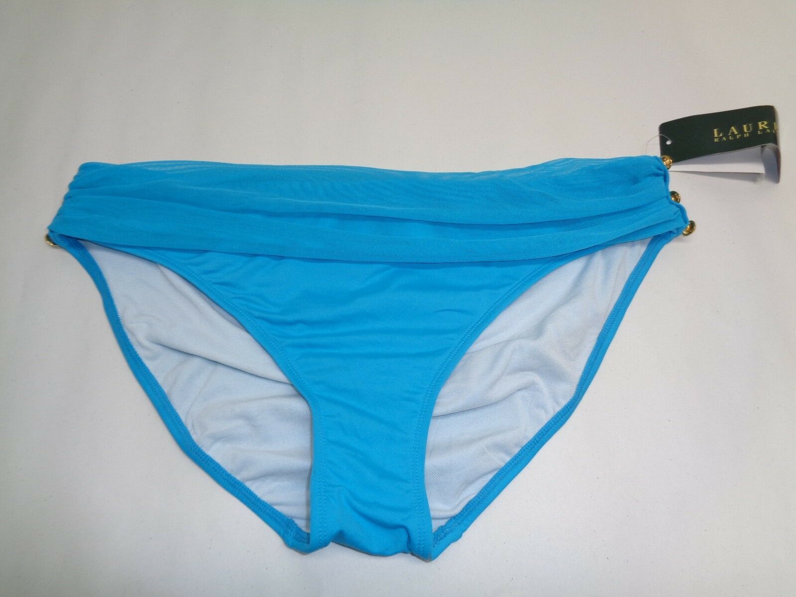 Ralph Lauren Size 14 Turquoise New Womens Bikini Bottoms Swimwear