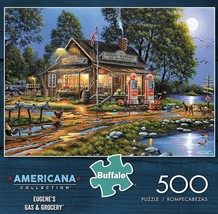 Buffalo Games Americana Collection Eugene&#39;s Gas &amp; Shopping 500 Piece Puz... - $20.14