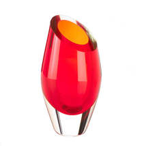 Red Cut Glass Vase - $55.20