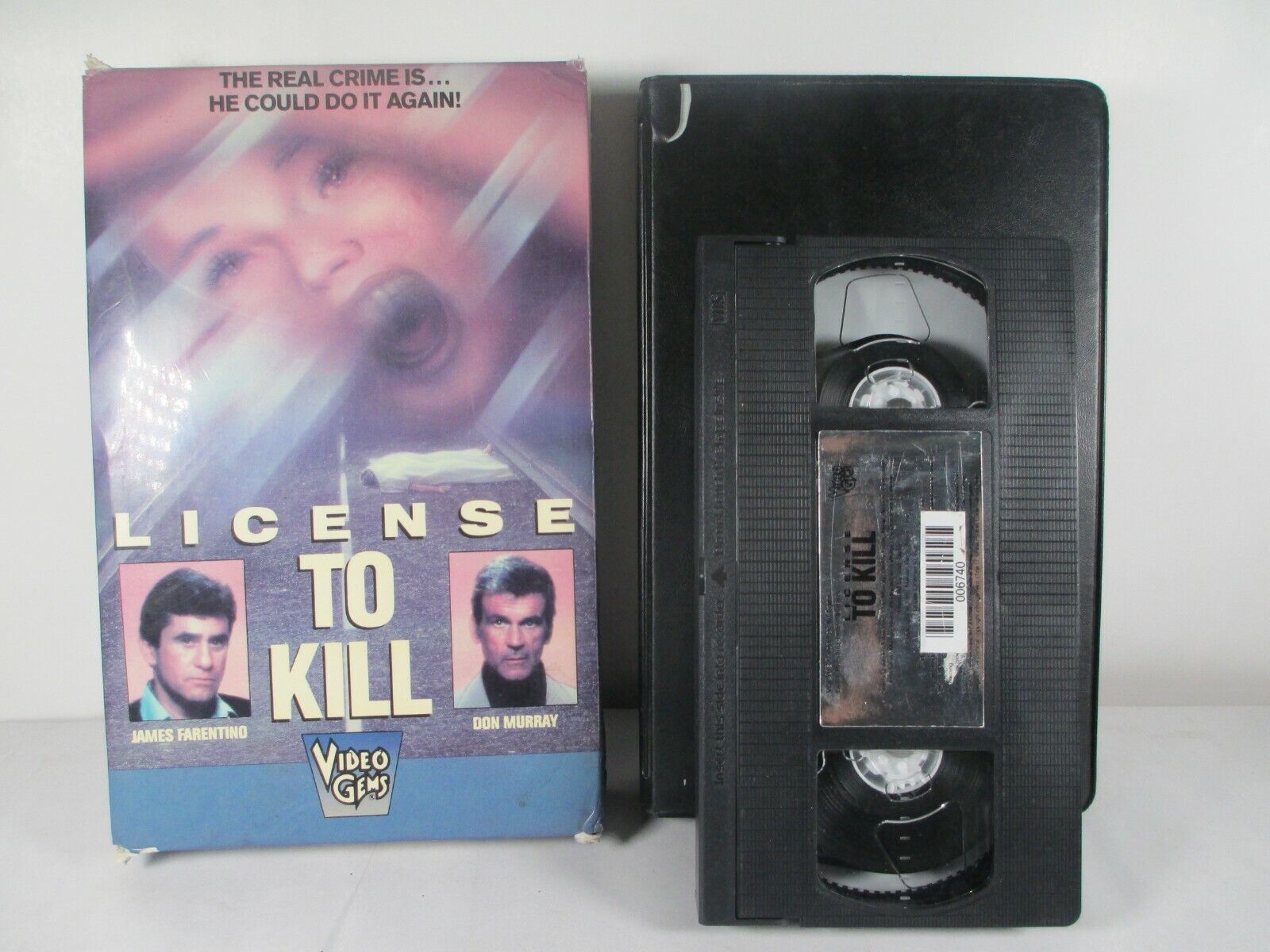 License to Kill (1986) VHS Tape VCR Thriller James Farentino Big Box