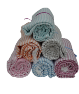 Turkish Towel, Peshtemal Towel, Bath, Beach Towel, %100 Organic Cotton,Pack Of 6 - $19.00