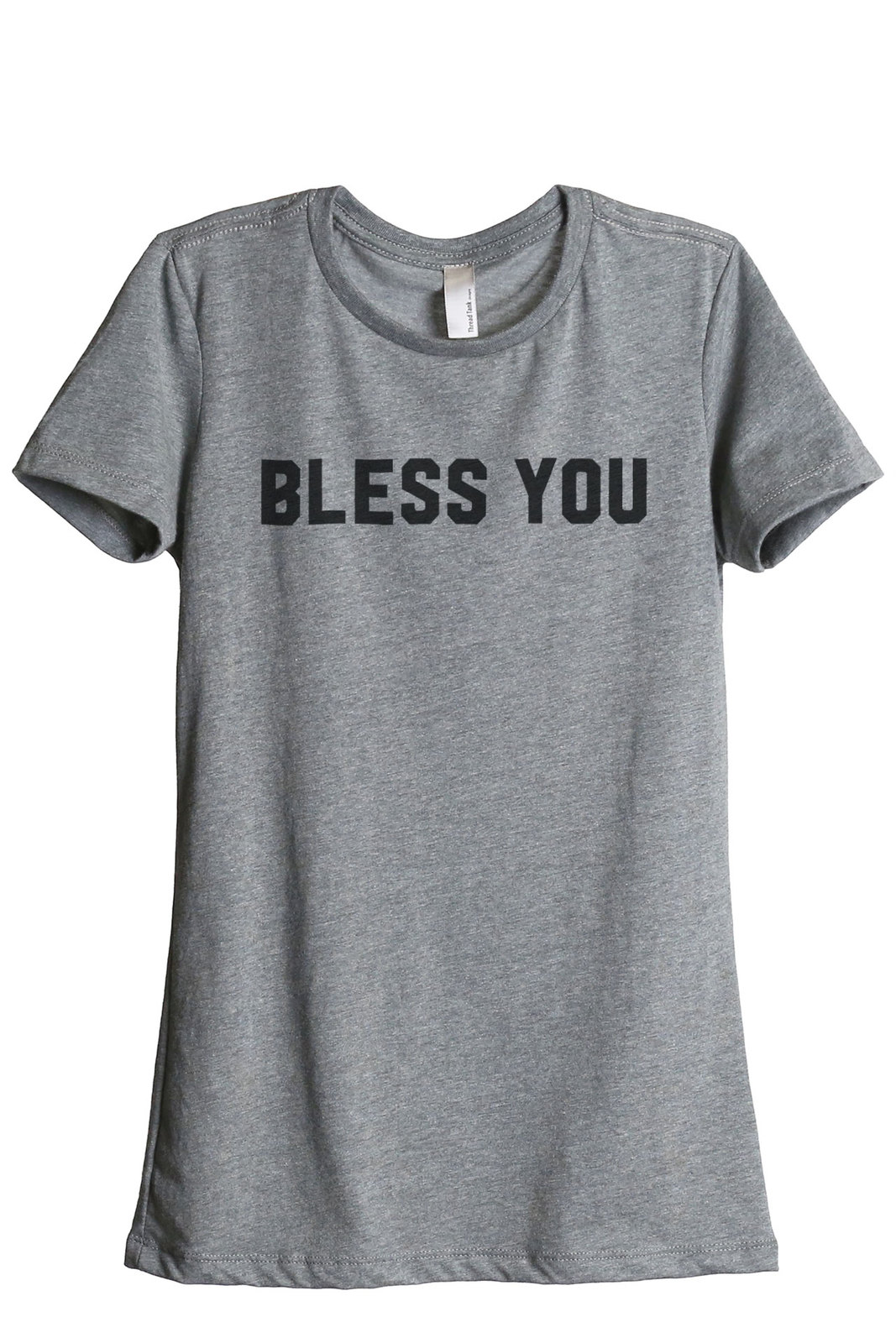 Image of Thread Tank Bless You Women's Relaxed T-Shirt Tee Heather Grey