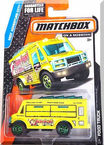 Matchbox - Food Truck: Mbx Adventure City #9 120 (2015) *yellow Edition 