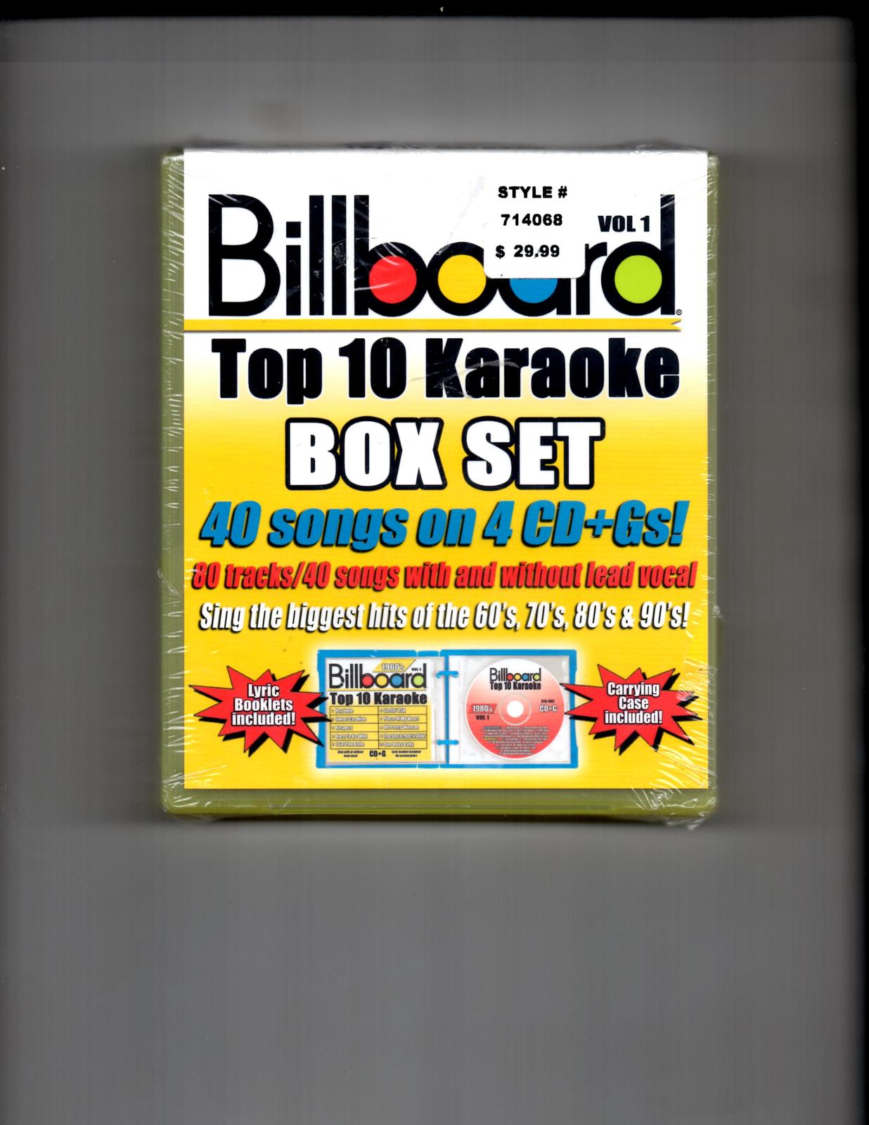 Billboard Top 10 Karaoke Box Set Vol 1., new CDs