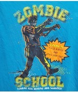Zombie Shirt Love Sleeve Size XL 14 Boys Blue Place School Big Brains Wa... - $9.78