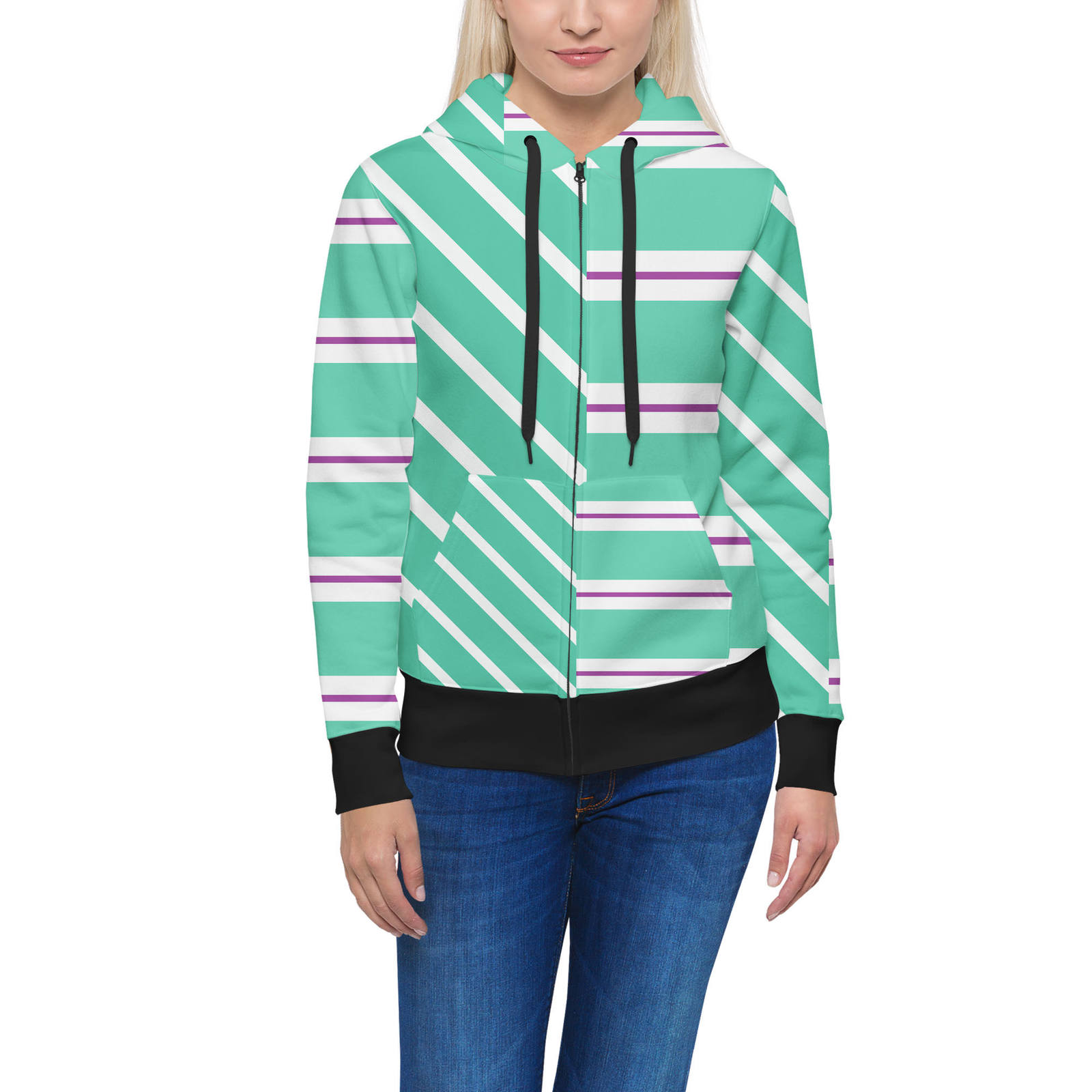 Vanellope von Schweetz Inspired Women Zip Up Hoodie - Tops & Blouses