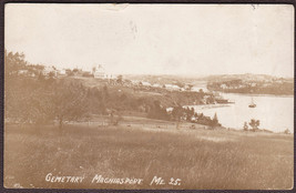 Machiasport, Maine Pre-1920 RPPC - Panoramic View of Town &amp; Harbor - $15.75