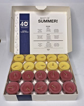 PartyLite 40th Anniversary 40 pc Best of Summer TeaLight Sampler New P2B/P91350 - $29.99
