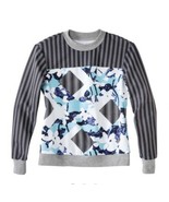 NWT Peter Pilotto Blue Patchwork Sweatshirt - Women&#39;s Small S - $49.95