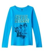 Girls Shirt Disney Star Wars Long Sleeve Blue CRebel Alliance Top-sz 10/12 - $13.86
