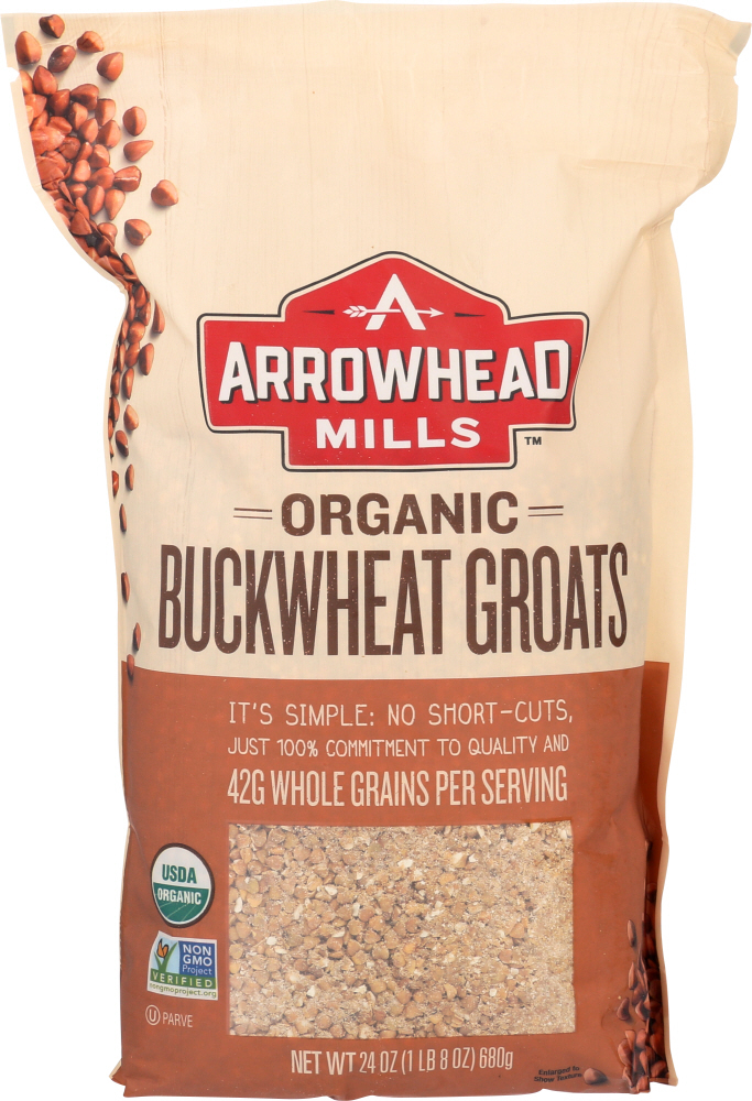 ARROWHEAD MILLS Organic Buckwheat Groats, 24 oz (4 Pack) Grocery Stores