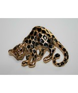 Park Lane Gold Tone Black Enamel Leopard Pendant or Brooch  J339 - $20.00