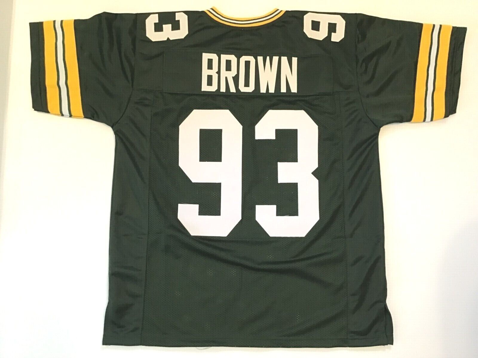 Unbranded Unsigned custom sewn stitched gilbert brown green jersey - m, l, xl, 2xl
