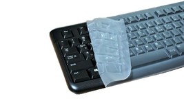 Logitech Korean English USB Wired Keyboard Membrane with Cover Protector (Black) image 2