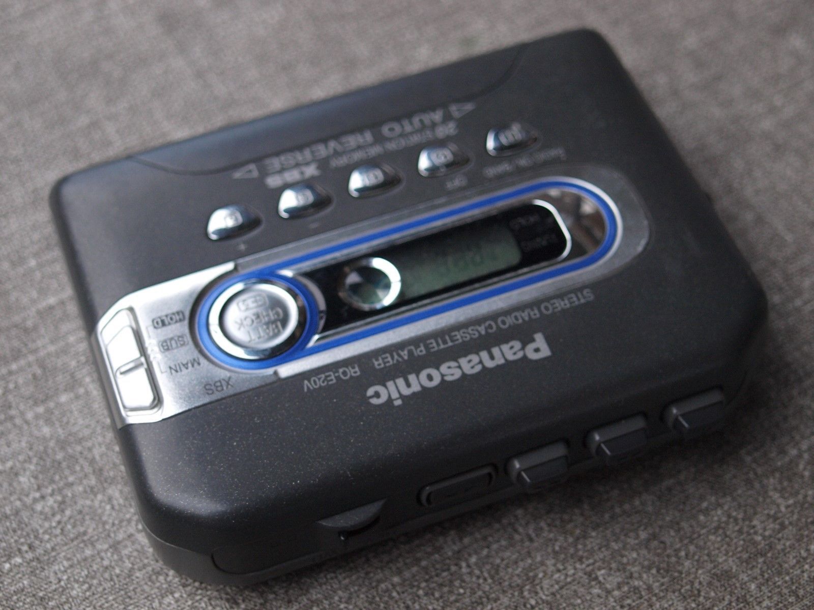 Panasonic RQE20V Stereo AM/FM Radio Cassette Player Walkman Auto Reverse XBS Cassette Players Panasonic RQE20V Stereo AM/FM Radio Cassette Player Walkman Auto Reverse XBS Cassette Players