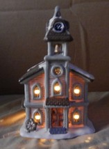 Christmas Village Buildings LED Lighted Ceramic You Chose Type 4" x 4"x5" 228F-2 - $12.49