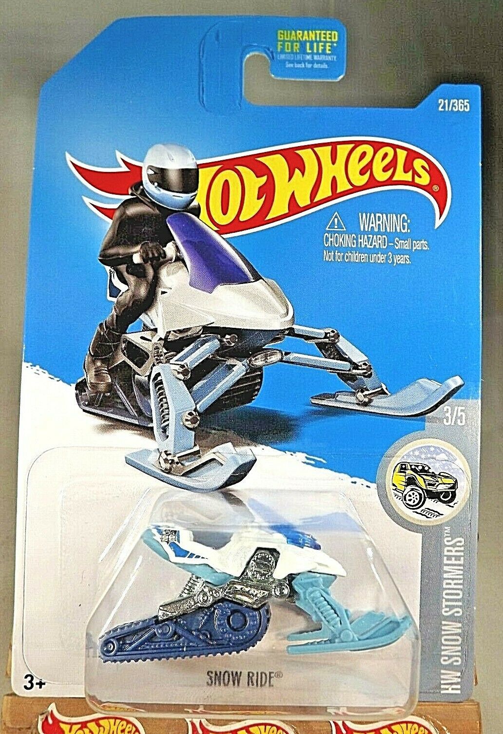 2017 Hot Wheels #21 HW Snow Stormers 3/5 SNOW RIDE White/Aqua w/Aqua ...