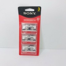 Sony MC-60 MC60 Microcassette Blank Cassette Tape Disc 60 min 3 Pack New - $14.80