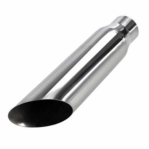 Upower Exhaust Tip 3 Inch Inlet 4" Outlet 18" Long Single LayerSlant Cut Stainl Mufflers