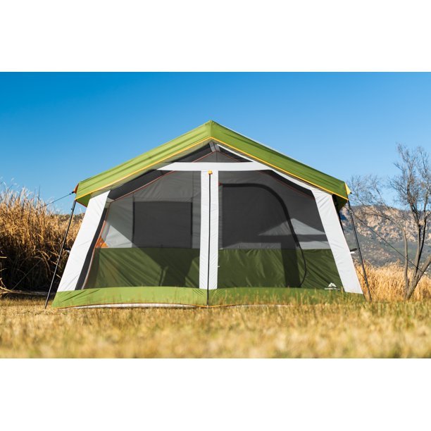 Ozark Trail 8Person Family Cabin Tent 1 Room with Screen Porch Green