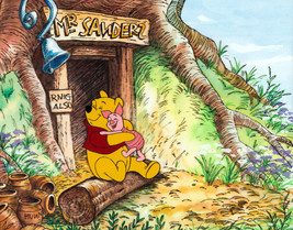 Winnie the Pooh and the Honey Tree Pooh and Piglet ceramic tile mural ba... - $89.09+