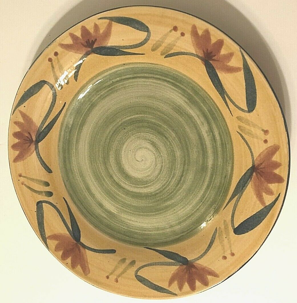 Vintage Pier 1 Elizabeth Large Hand Painted Stoneware Replacement Dinner Plate for sale  USA
