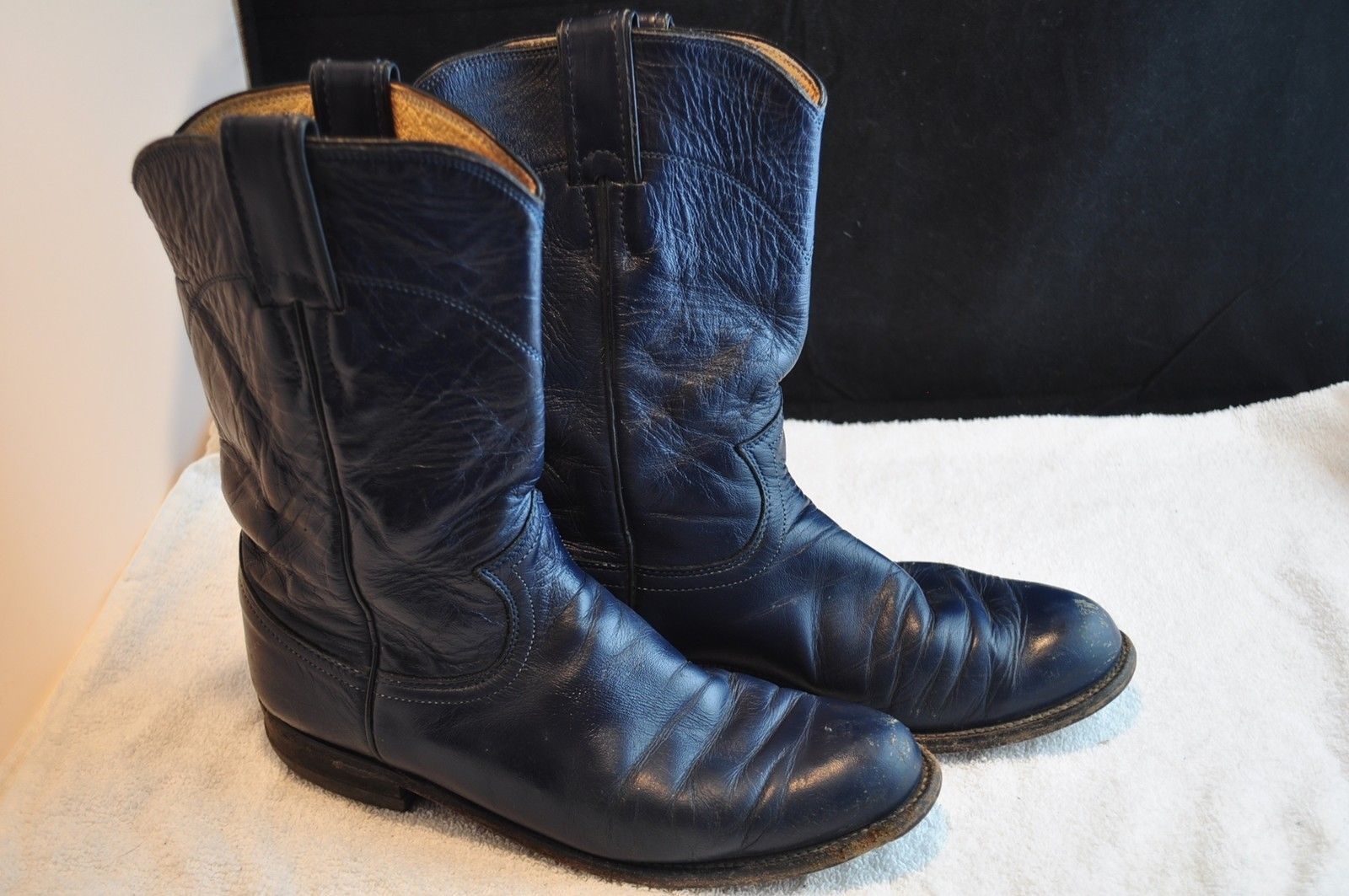ladies navy blue cowboy boots