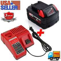 For Milwaukee M18 Xc 6.0Ah Battery + 12V-18V M12 M14 M18 Li-Ion Battery Charger - $81.52