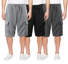 Men's Adjustable Drawstring Casual Cotton Blend Multi Pocket Soft Cargo Shorts