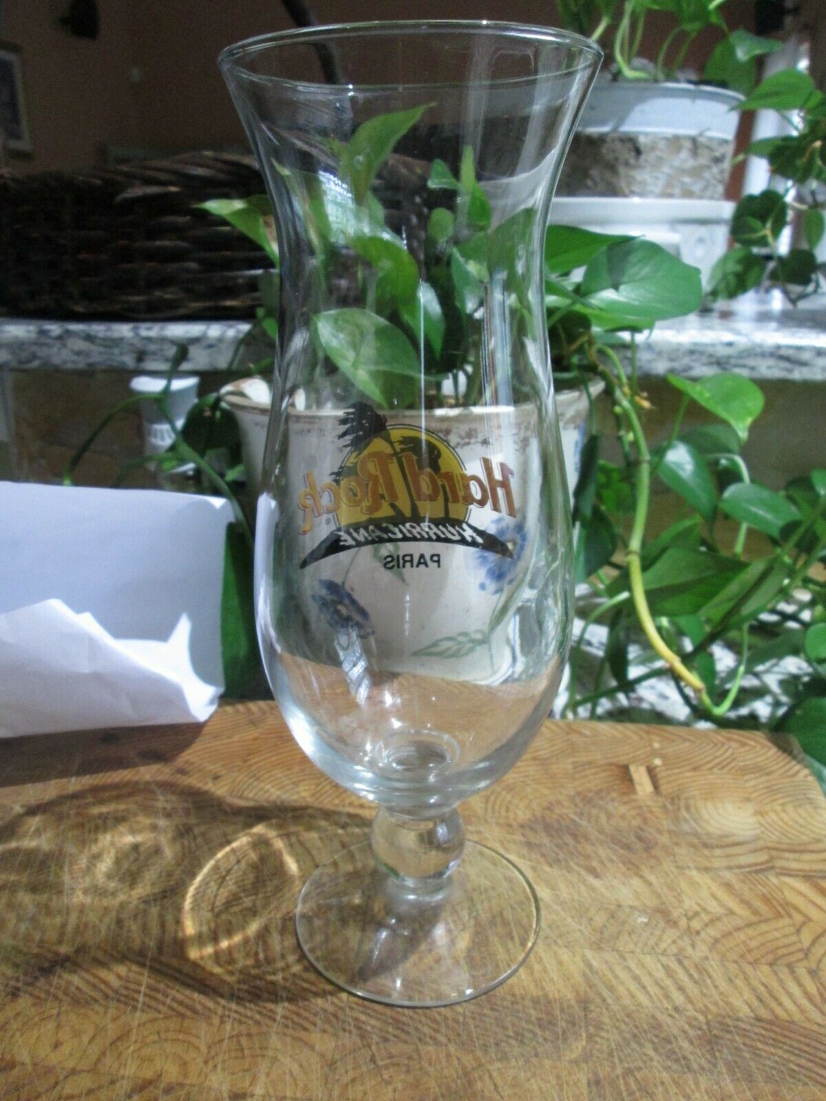 Hard Rock Cafe Orlando Hurricane Drink Glass  9.5" Souvenir 