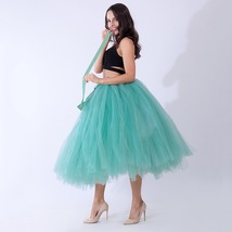 Women Puffy Tutu Skirt Drawstring High Waist Long Tulle Skirt Petticoat One Size image 8