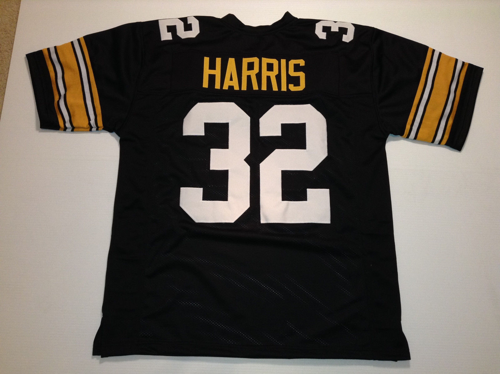 Men's Unsigned Custom Sewn Stitched Franco Harris Black Jersey Any