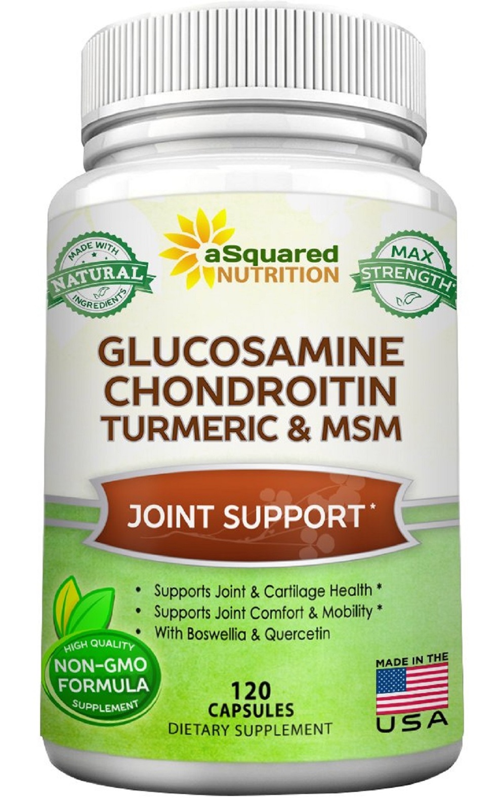 Glucosamine Chondroitin MSM Boswellia - 120 Capsules - Joint Support Supplement