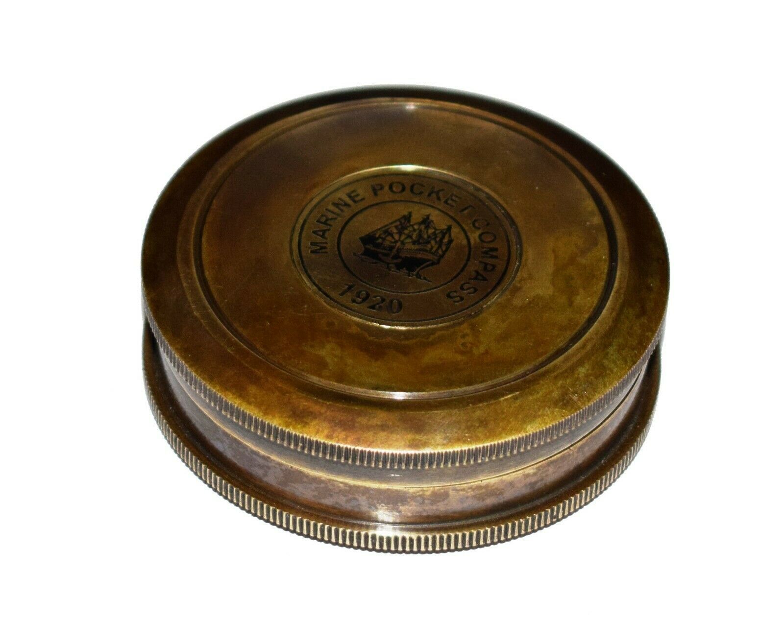 1920 Marine Pocket Compass Robert Frost Poem Engraved Brass Navigation Compass Compasses