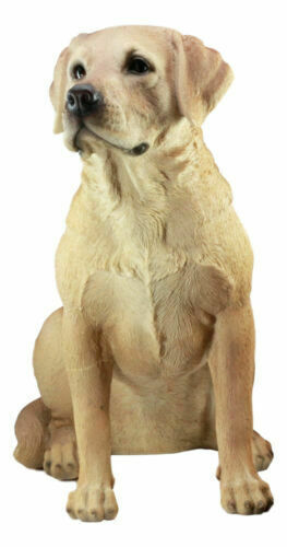 Large Realistic Lifelike Yellow Labrador Retriever Statue 21H Golden Retriever